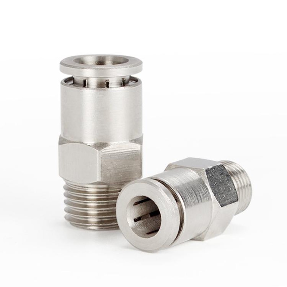 PC4-01 LAIZE Nickel Plated Copper Male Thread Straight Pneumatic Quick Connector