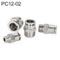 PC12-02 LAIZE Nickel Plated Copper Male Thread Straight Pneumatic Quick Connector