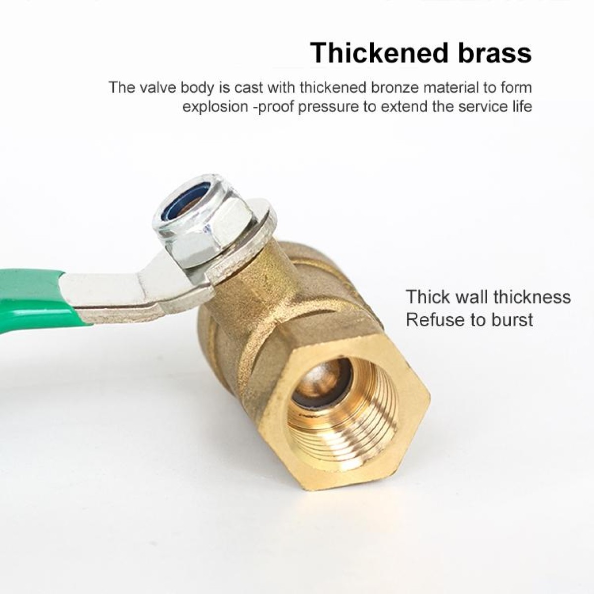 LAIZE Pneumatic Hose Connector Thickened Brass Ball Valve, Size:Inside and Outside 6 Point 3/4 inch