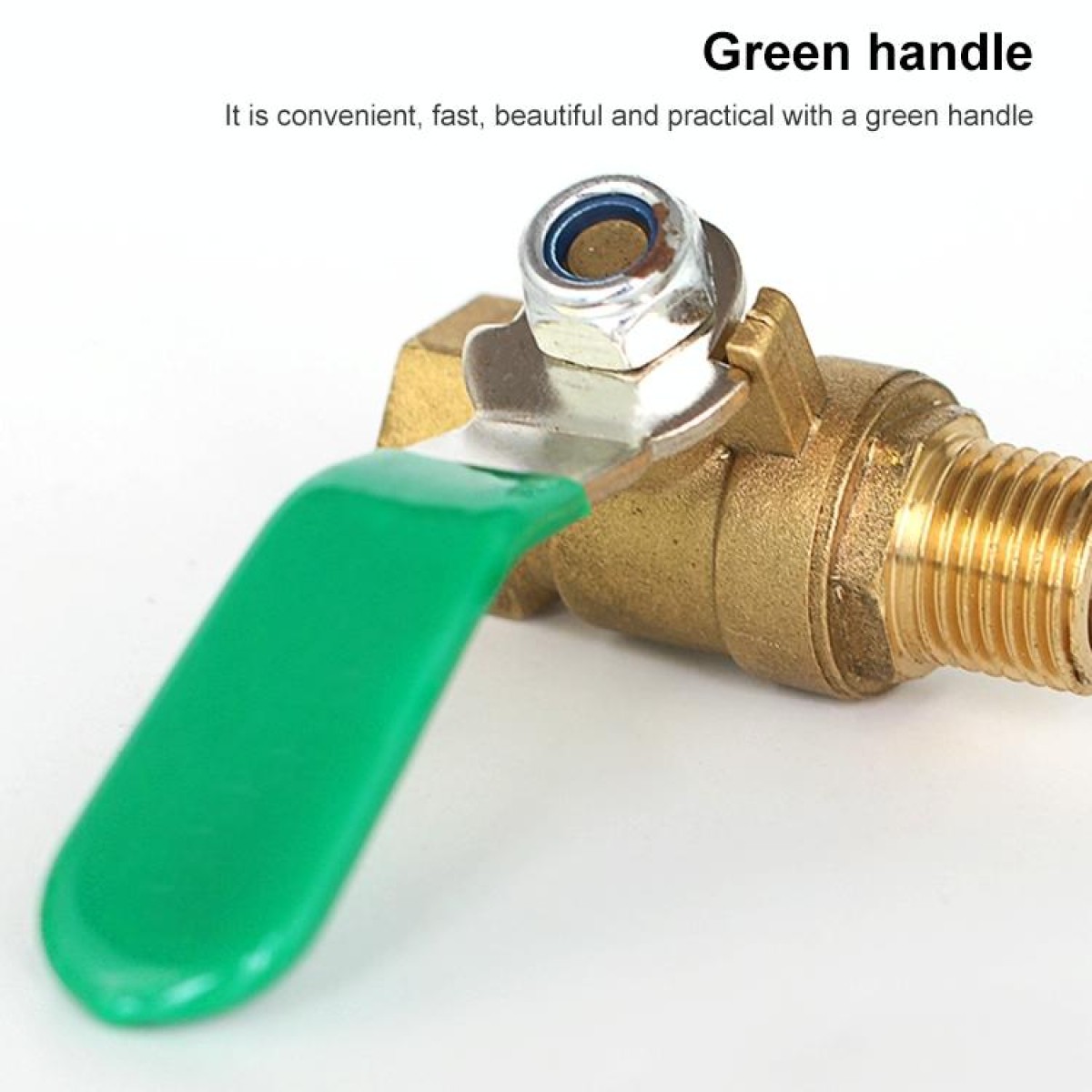LAIZE Pneumatic Hose Connector Thickened Brass Ball Valve, Size:Double Outside 3 Point 3/8 inch