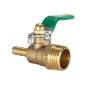 LAIZE Pneumatic Hose Connector Thickened Brass Ball Valve, Size:Outside 2 Point-Barb 8mm