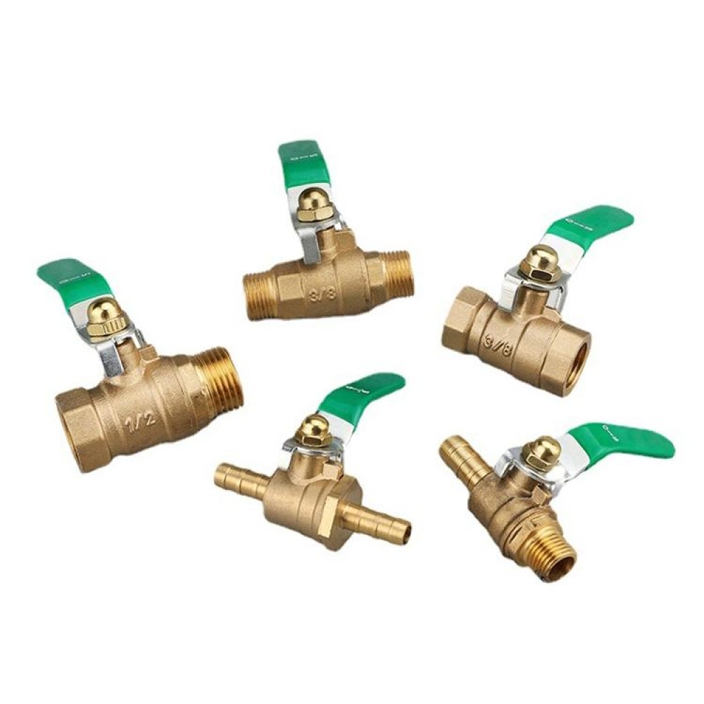 LAIZE Pneumatic Hose Connector Thickened Brass Ball Valve, Size:Outside 4 Point-Barb 8mm