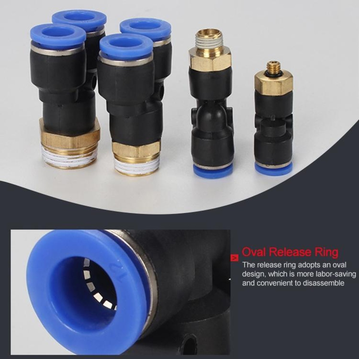 PX6-M5 LAIZE 10pcs Plastic Y-type Tee Male Thread Pneumatic Quick Connector