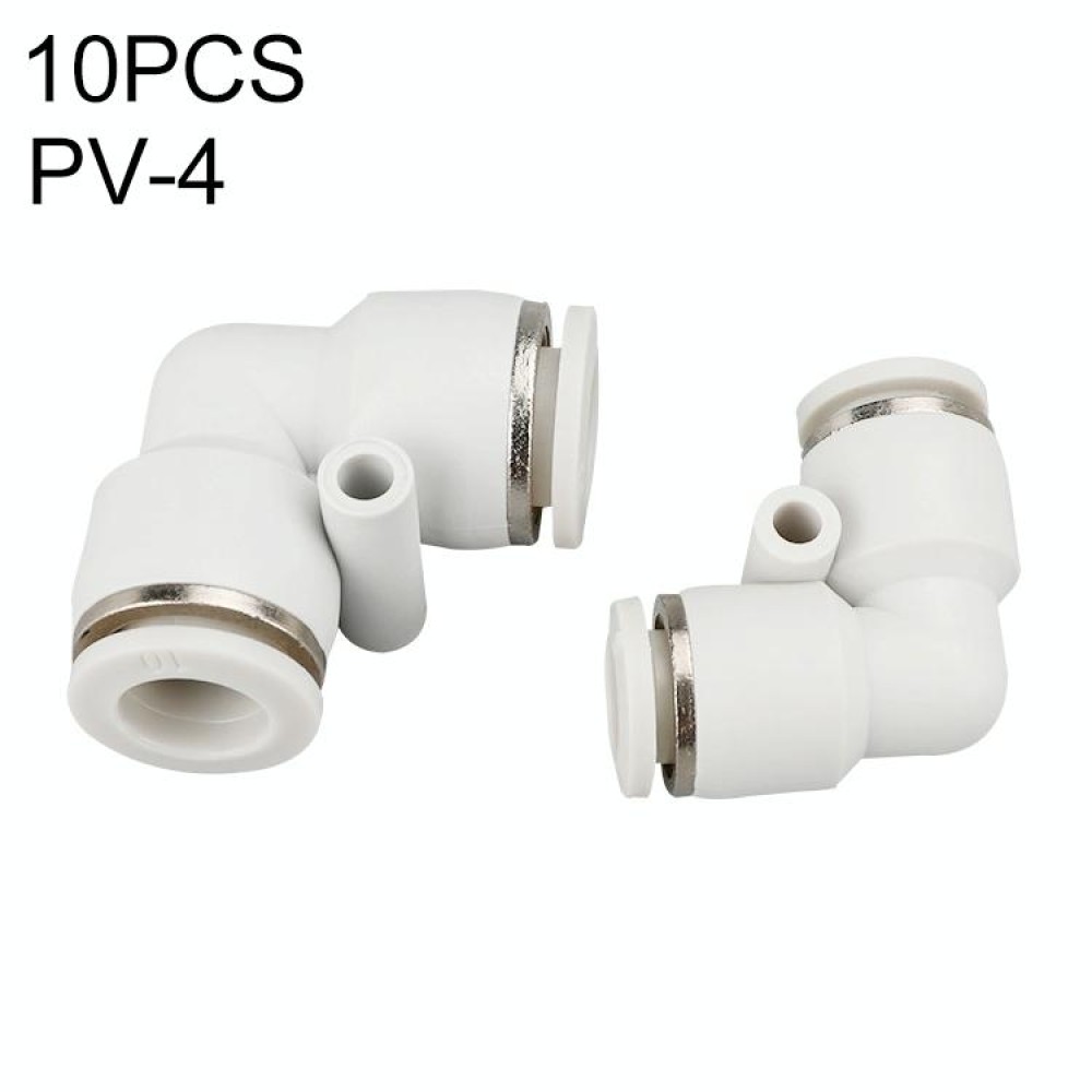 PV-4 LAIZE 10pcs PV Elbow Pneumatic Quick Fitting Connector