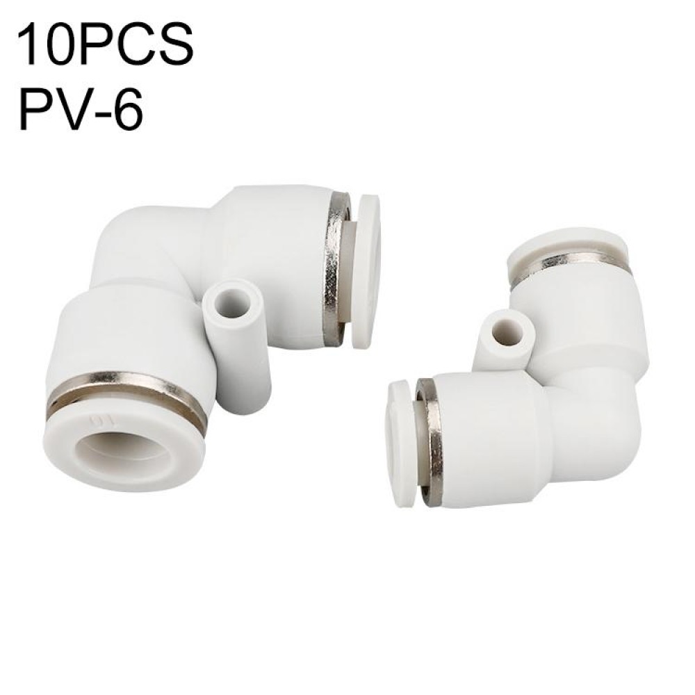 PV-6 LAIZE 10pcs PV Elbow Pneumatic Quick Fitting Connector
