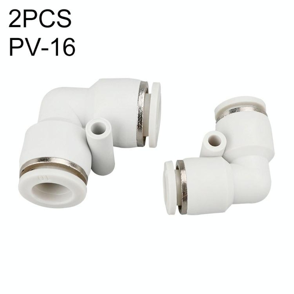 PV-16 LAIZE 2pcs PV Elbow Pneumatic Quick Fitting Connector
