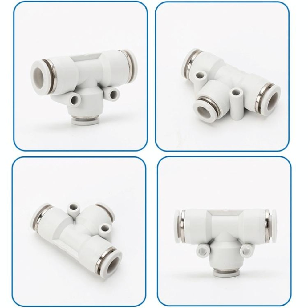 PE-6 LAIZE 10pcs PE T-type Tee Pneumatic Quick Fitting Connector