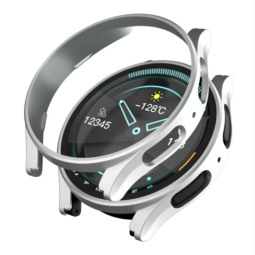 For Samsung Galaxy Watch5 Pro 45mm Fuel Injection Hollow Watch Protective Case(Silver)