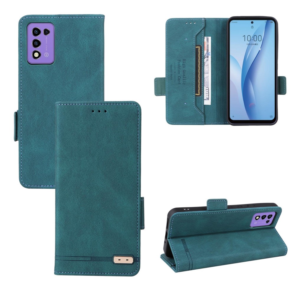 For ZTE Libero 5G III Magnetic Clasp Leather Phone Case(Green)