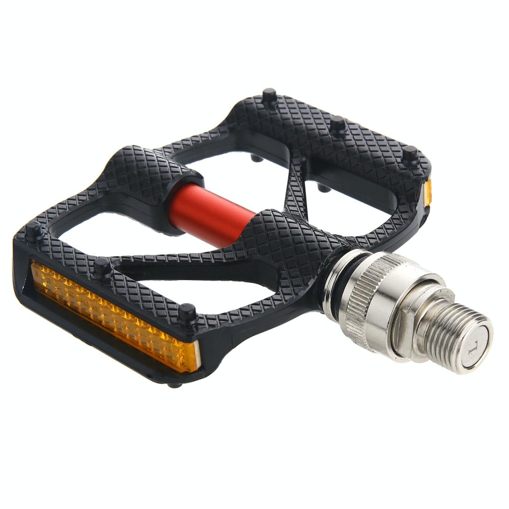QR610 1 Pair Carbon Fiber Bicycle Quick Release Pedals(Red Axis)