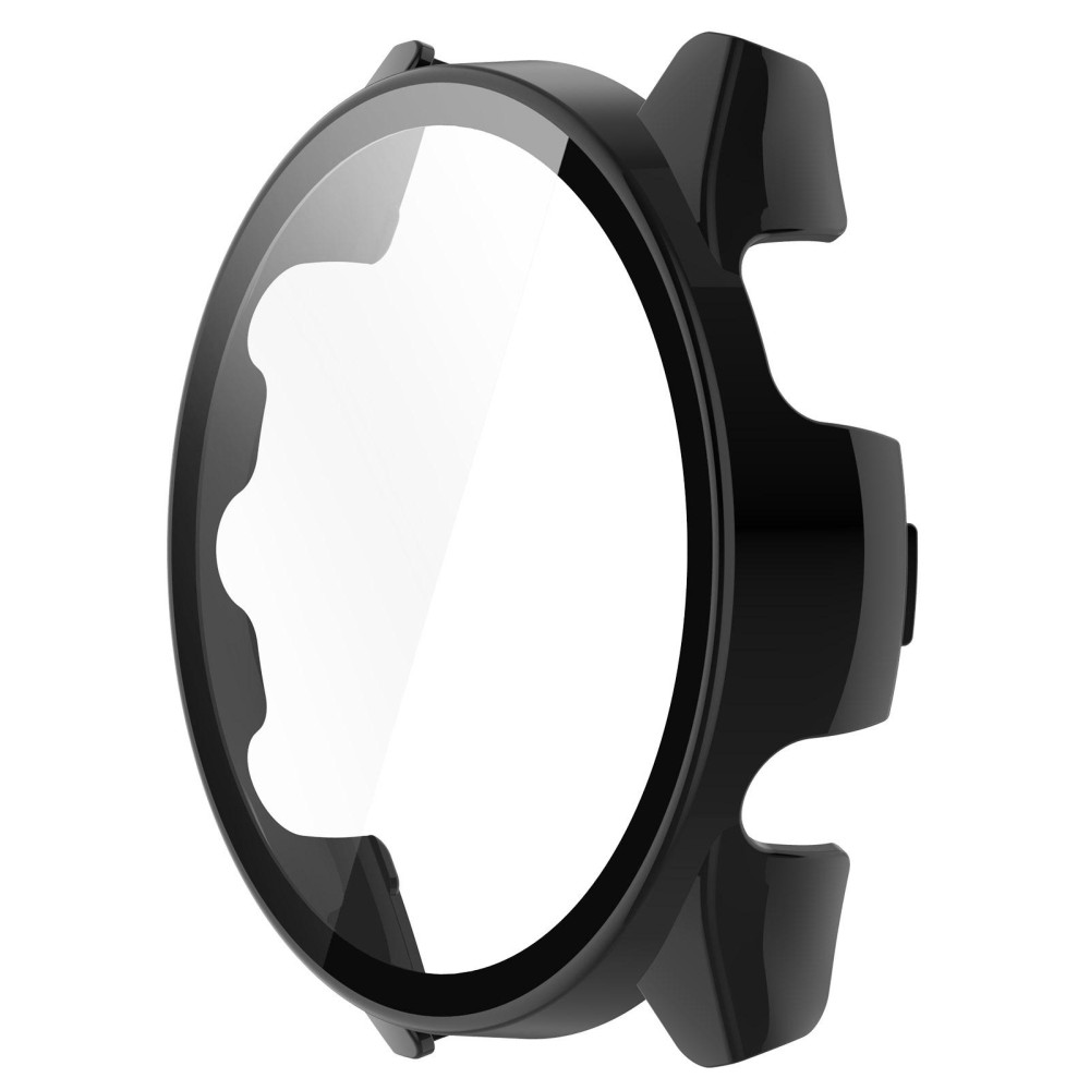 For Garmin Forerunner 265 PC + Tempered Glass Film Integrated Watch Protective Case(Black)