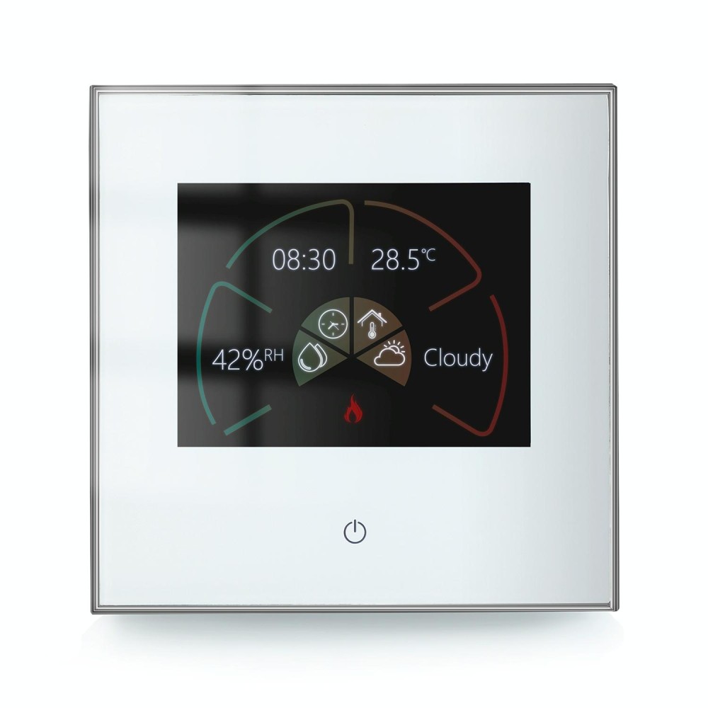 BHT-2002GBLM 220V Smart Home Heating Thermostat Electric Heating WiFi Thermostat with External Sensor Wire(White)