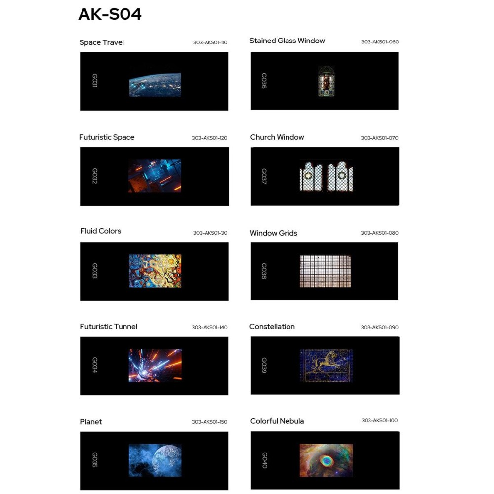 Godox AK-S04 10 in 1 Transparencies Collection Slide Set for Godox AK-R21 Projection Kit
