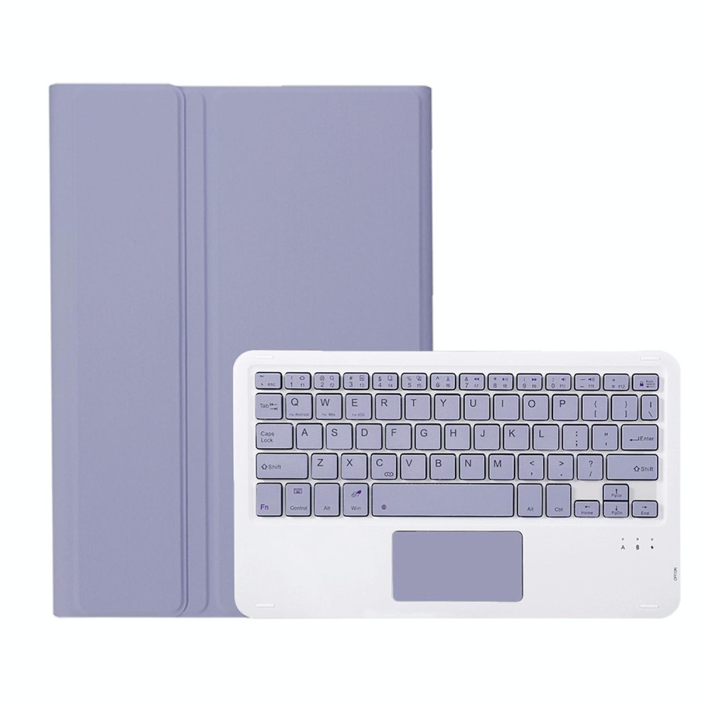 For Huawei MatePad 11 2023 AHW13-A Lambskin Texture Ultra-thin Detachable Bluetooth Keyboard Leather Case with Touchpad(Purple)