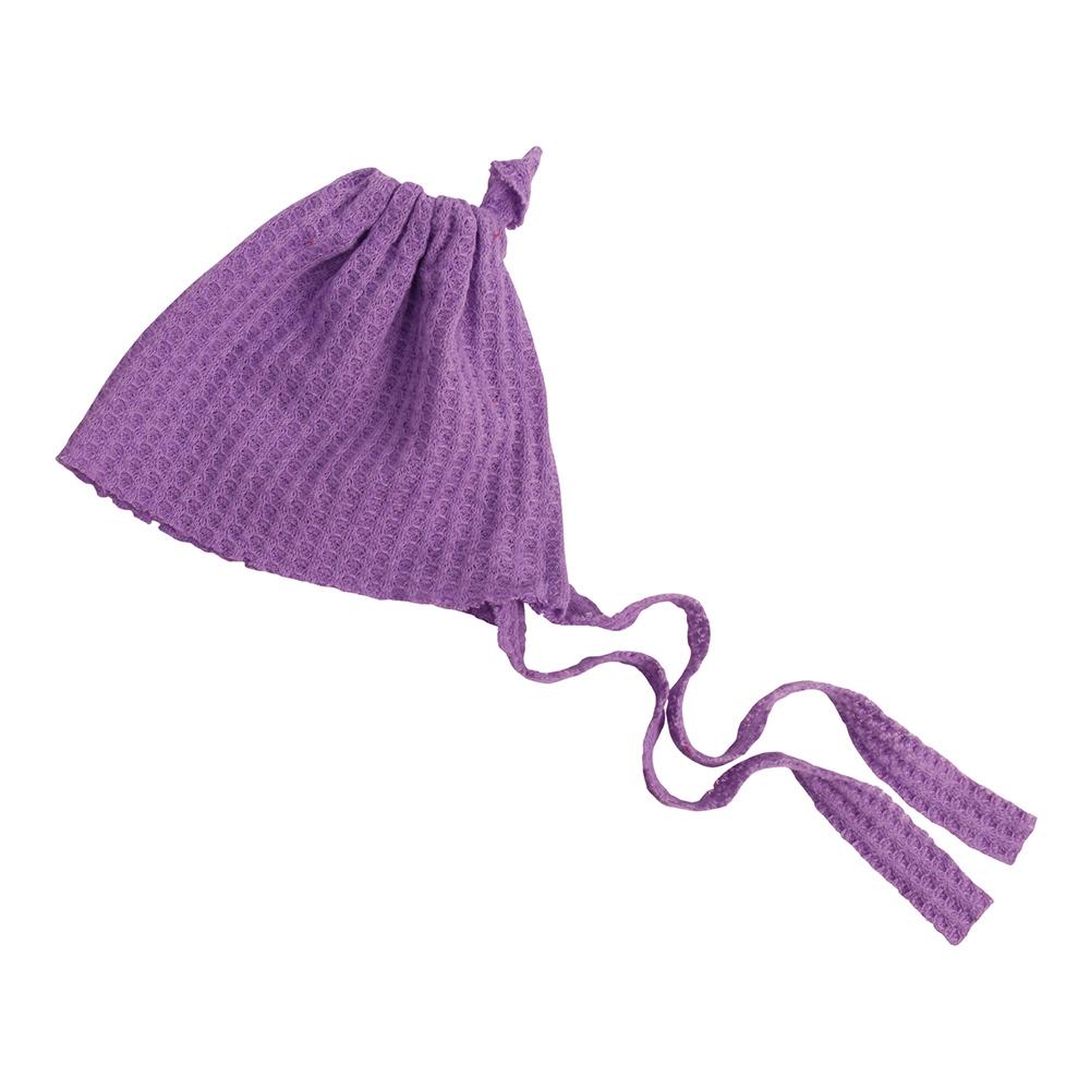 Elastic Fabric Newborn Baby Cute Cap with Strap(Violet)