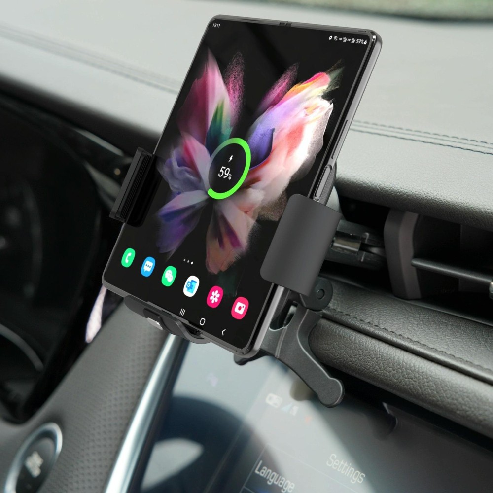 For Samsung Galaxy Z Fold4 S11 Dual Coil Car Phone Holder Wireless Charger