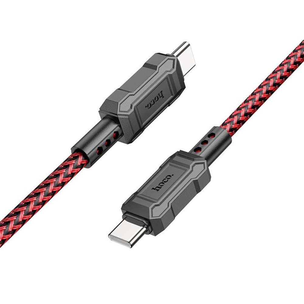 hoco X94 Leader 60W USB-C / Type-C to USB-C / Type-C Charging Data Dable, Length:1m(Red)