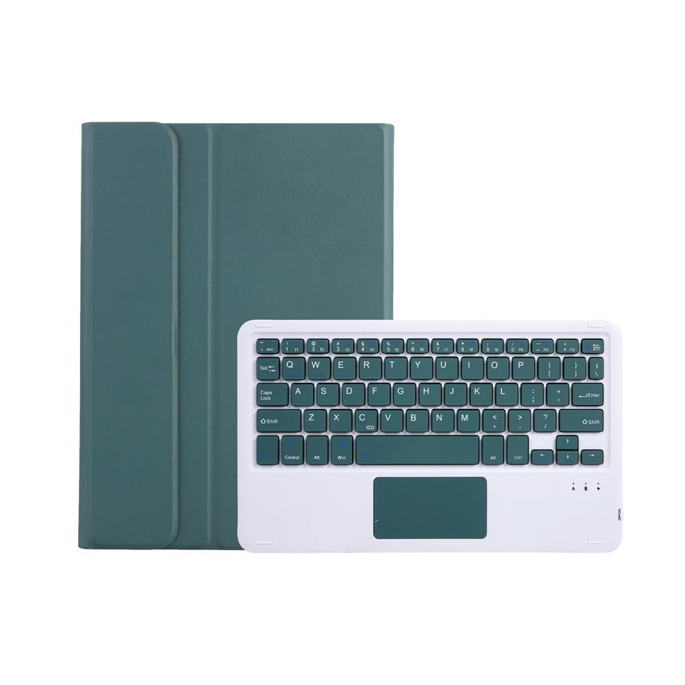 For Xiaomi Pad 6 / Pad 6 Pro A0N7-A Lambskin Texture Ultra-thin Bluetooth Keyboard Leather Case with Touchpad(Dark Green)