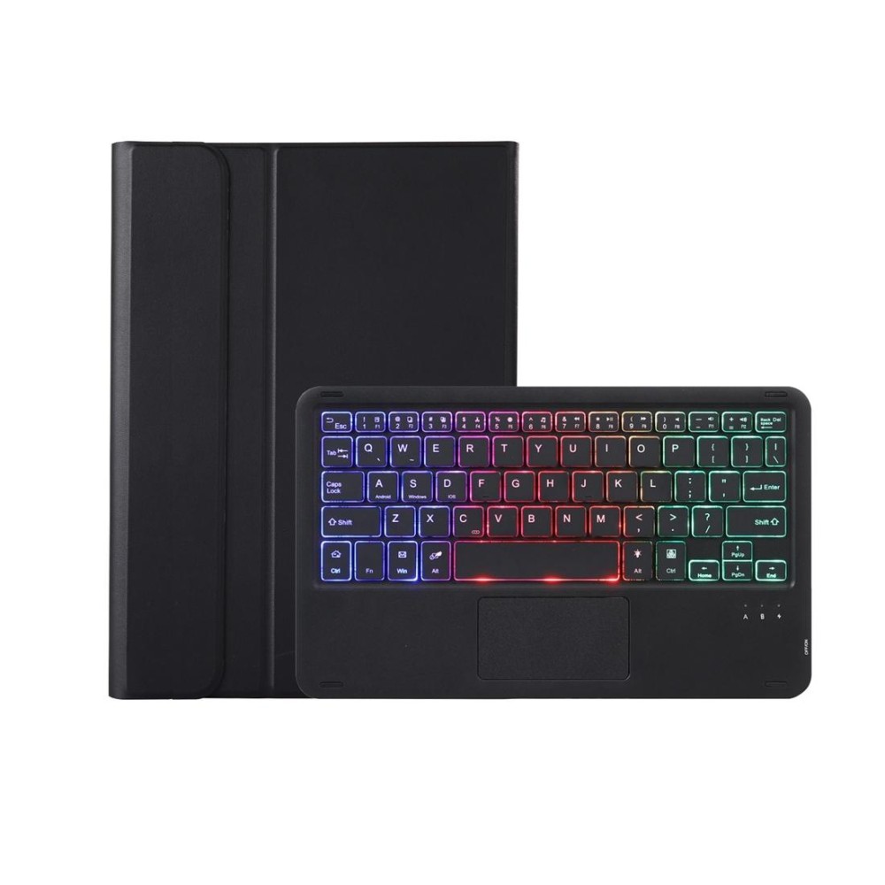 For Xiaomi Pad 6 / Pad 6 Pro A0N7-AS Lambskin Texture Ultra-thin Backlight Bluetooth Keyboard Leather Case with Touchpad(Black)