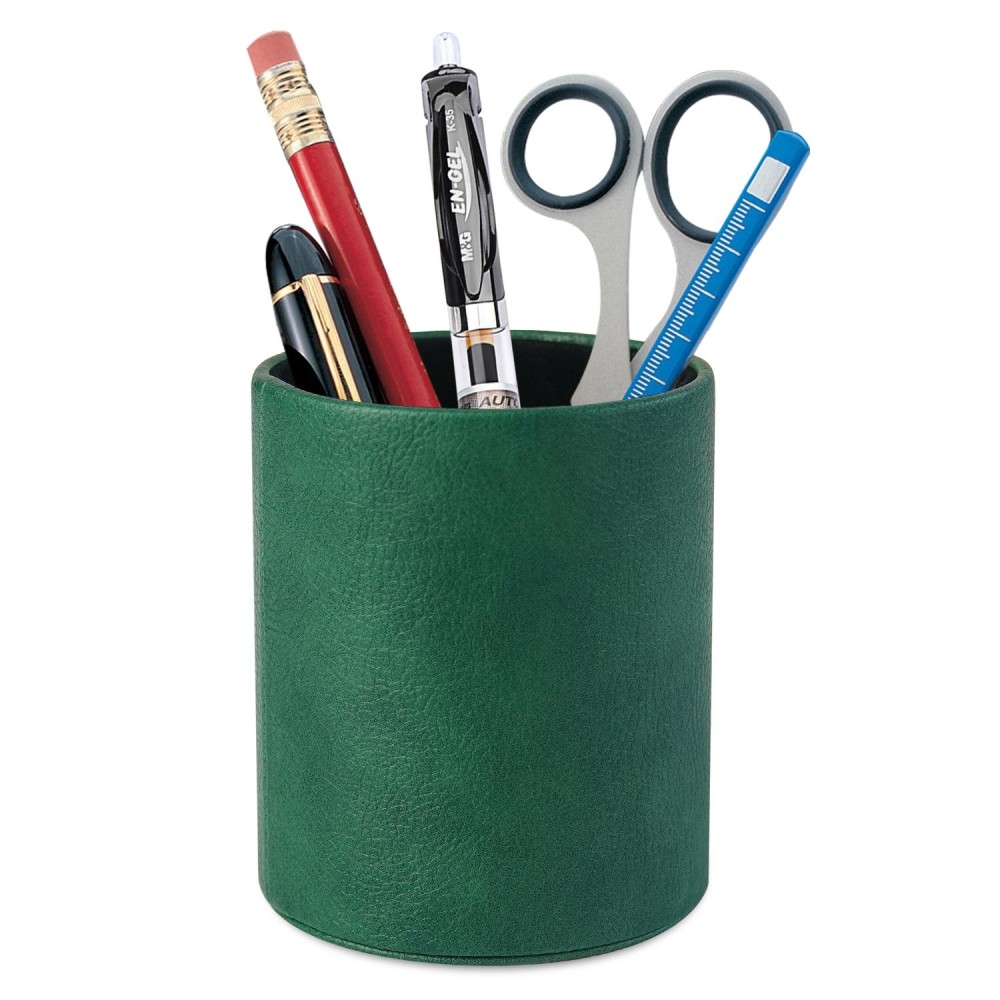 PU Leather Tool Storage Box Desktop Pen Holder(Dark Green)