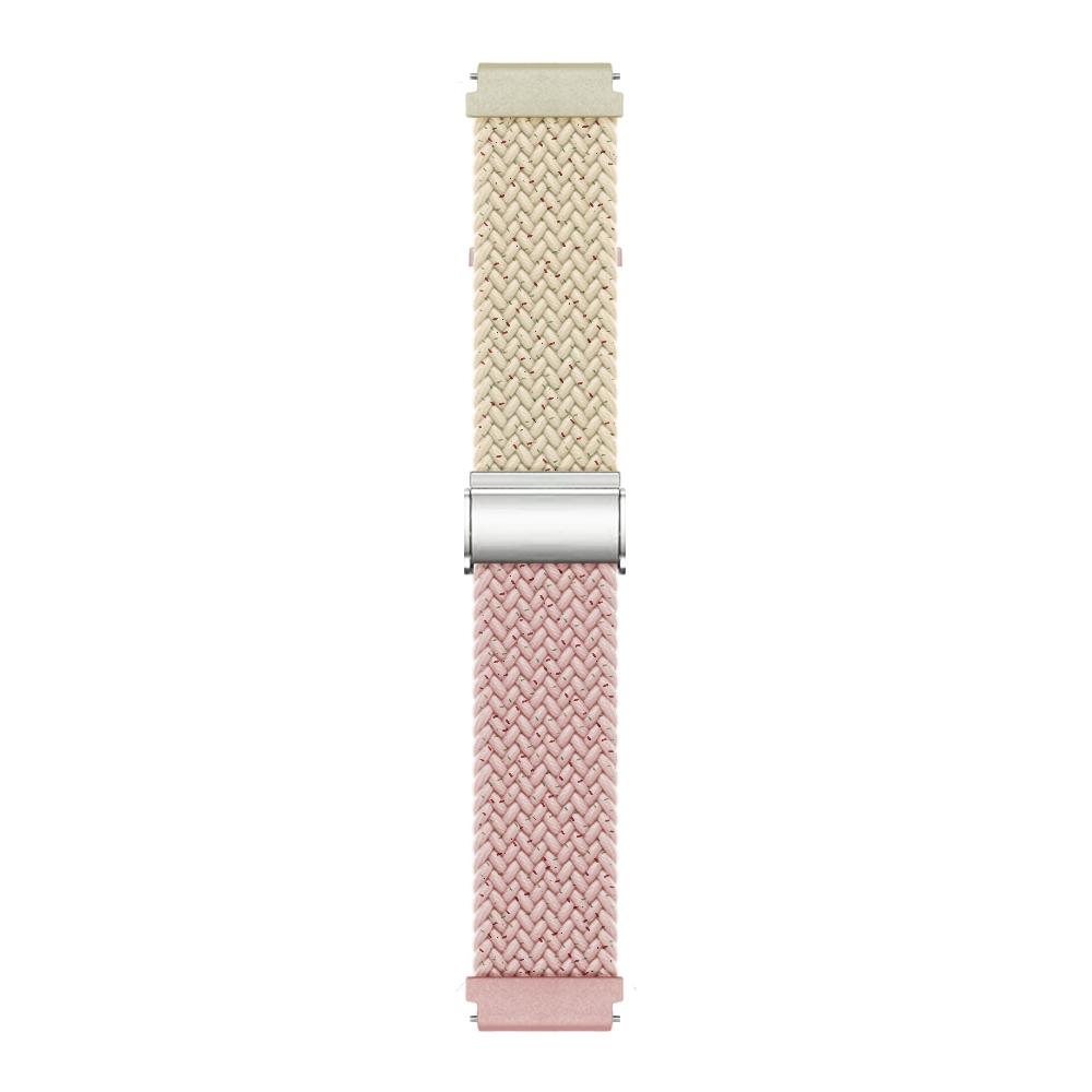 22mm Buckle Braided Nylon Watch Band(Coloful Starlight Pink)