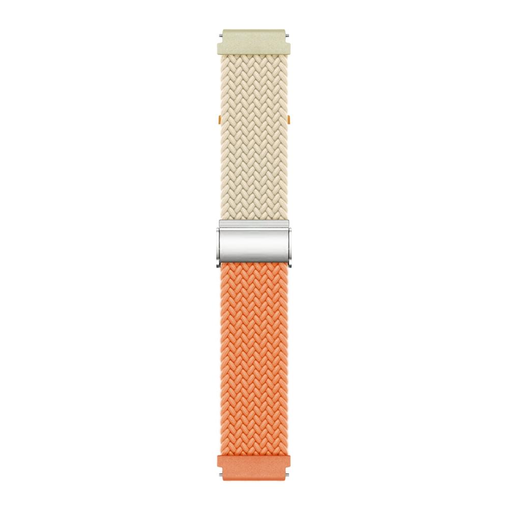 22mm Buckle Braided Nylon Watch Band(Starlight Orange)