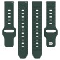 22mm Universal Dots Pattern Silicone Replacement Watch Band(Dark Green)