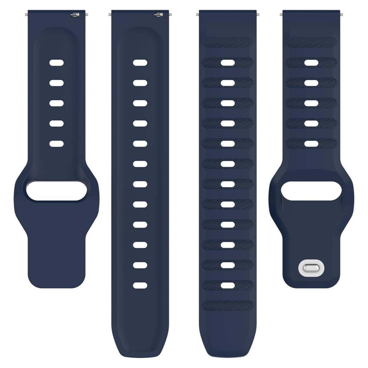 22mm Universal Dots Pattern Silicone Replacement Watch Band(Midnight Blue)