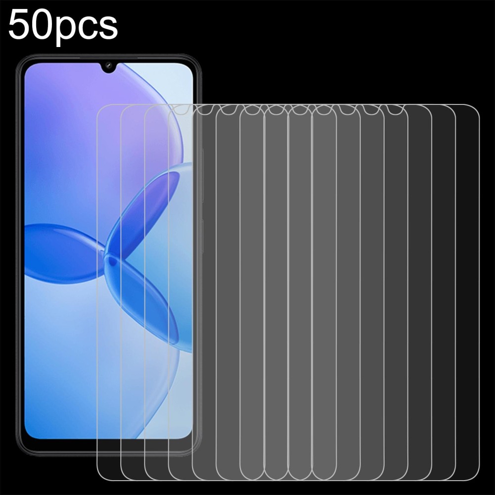 For Xiaomi Redmi 13R / Poco M6 50pcs 0.26mm 9H 2.5D Tempered Glass Film