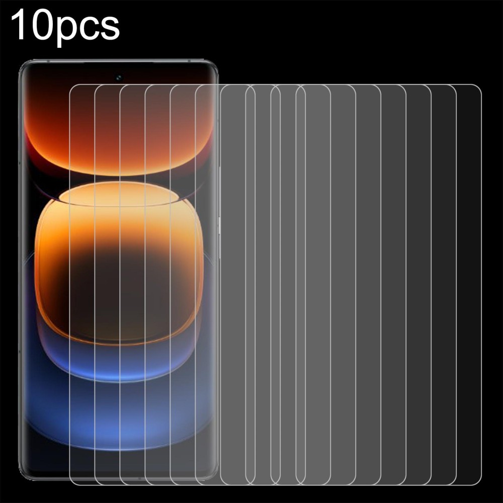 For vivo iQOO 12 10pcs 0.26mm 9H 2.5D Tempered Glass Film