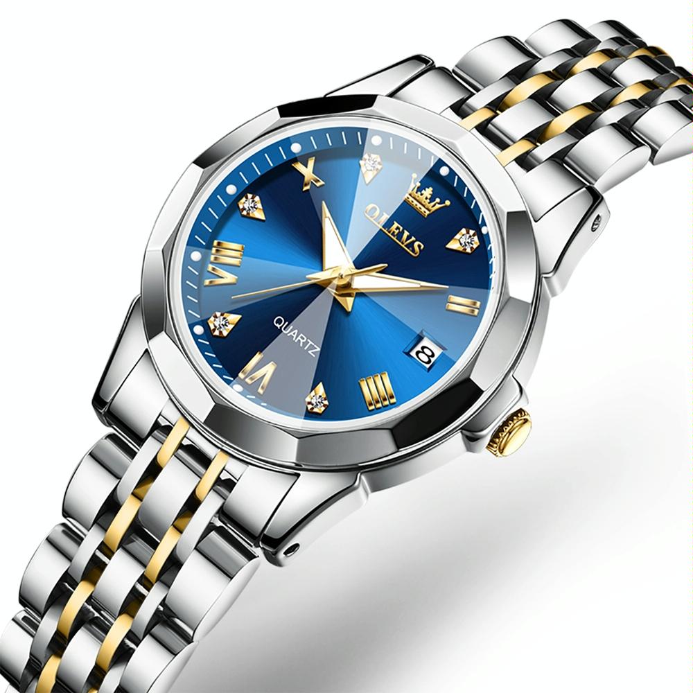 OLEVS 9931 Women Butterfly Buckle Luminous Waterproof Quartz Watch(Blue)