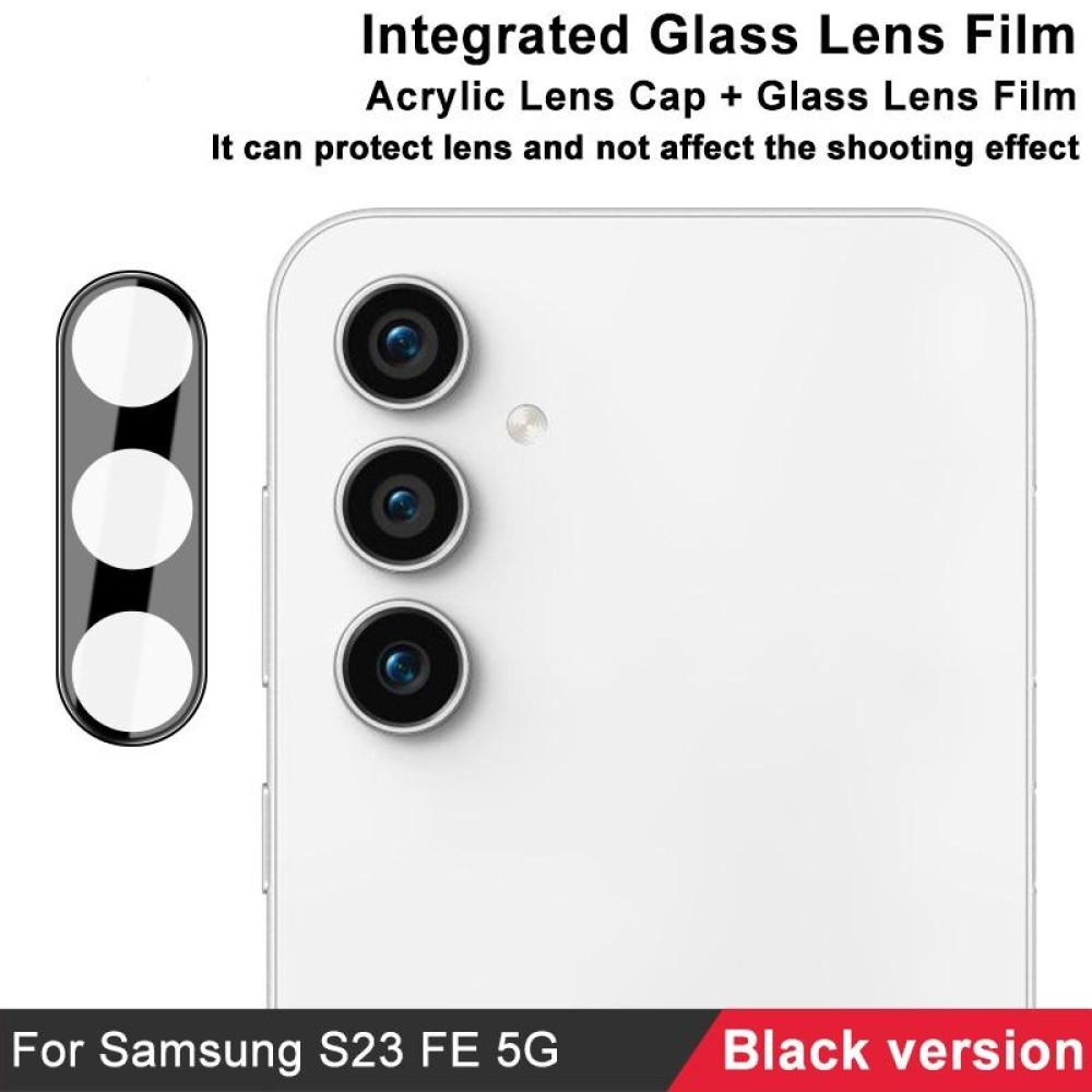 For Samsung Galaxy S23 FE 5G imak High Definition Integrated Glass Lens Film Black Version