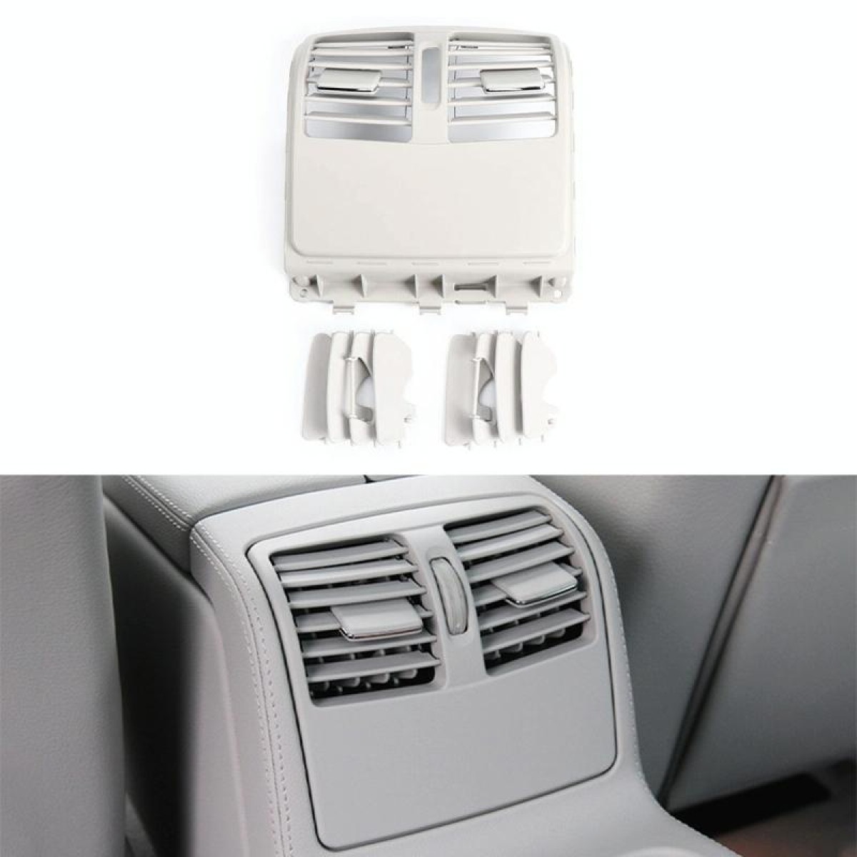 For Mercedes-Benz CLS W218 Car Rear Air Conditioner Air Outlet Panel 21883003547M91, Style:Standard Version(Grey White)