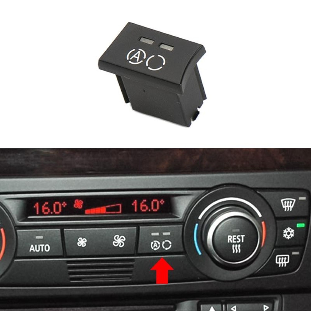 For BMW 1 Series / 3 Series / X1 / X3 Left Driving Car Air Conditioner Panel Switch Button A Key 64119320348-A2