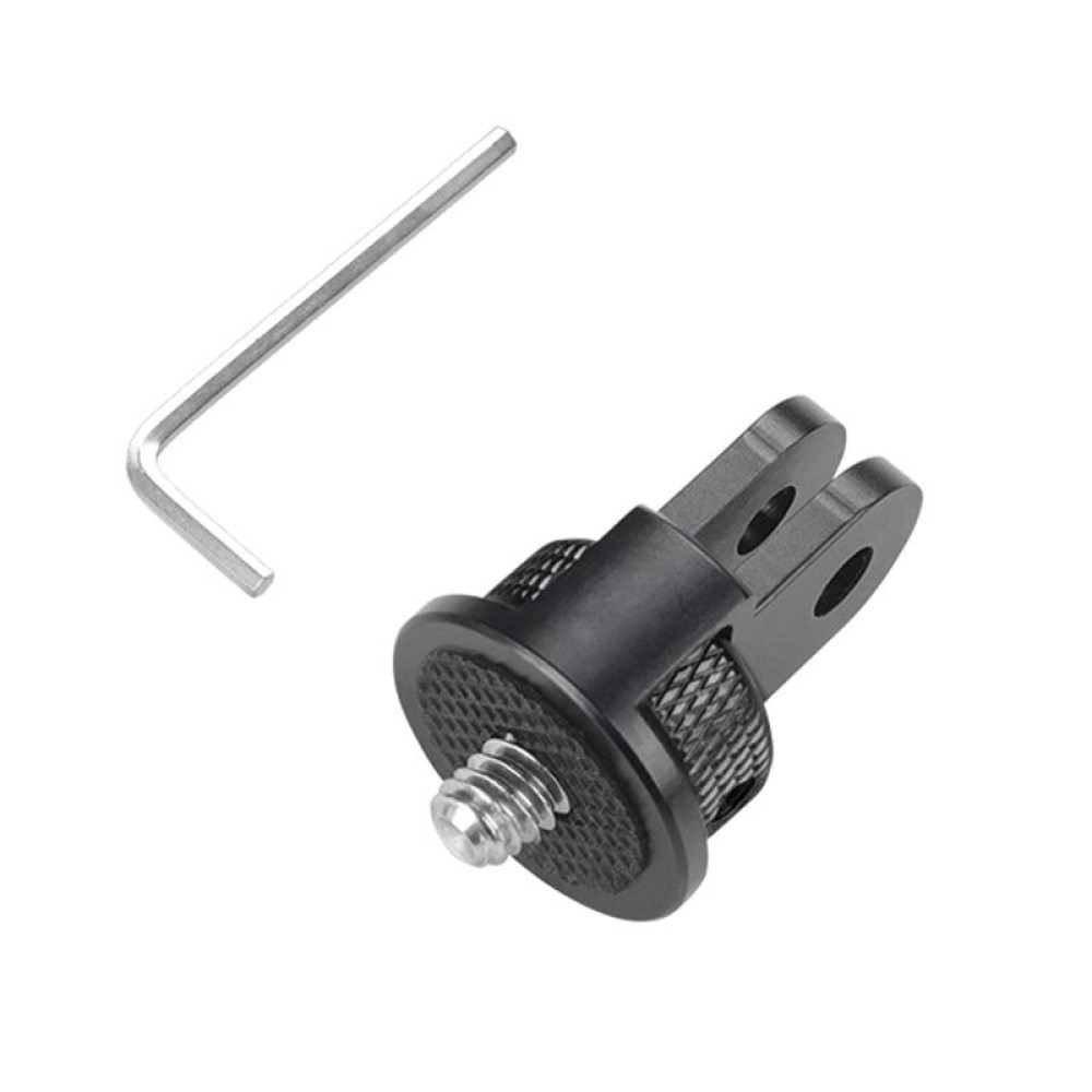 1/4 inch Screw Adjustable Metal Action Camera Adapter(Black)