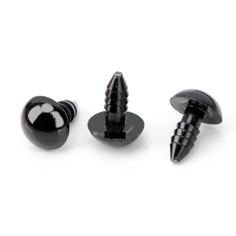 100pcs Black Plastic Toy Craft Plush Toy Accessories