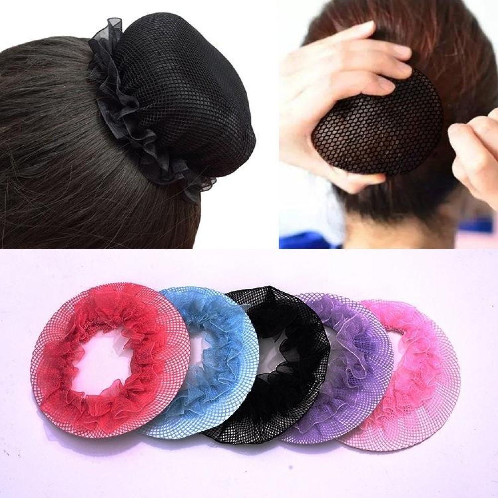 Lace Net Set Hair Net Bag Ballet Headdress, Random Color Delivery