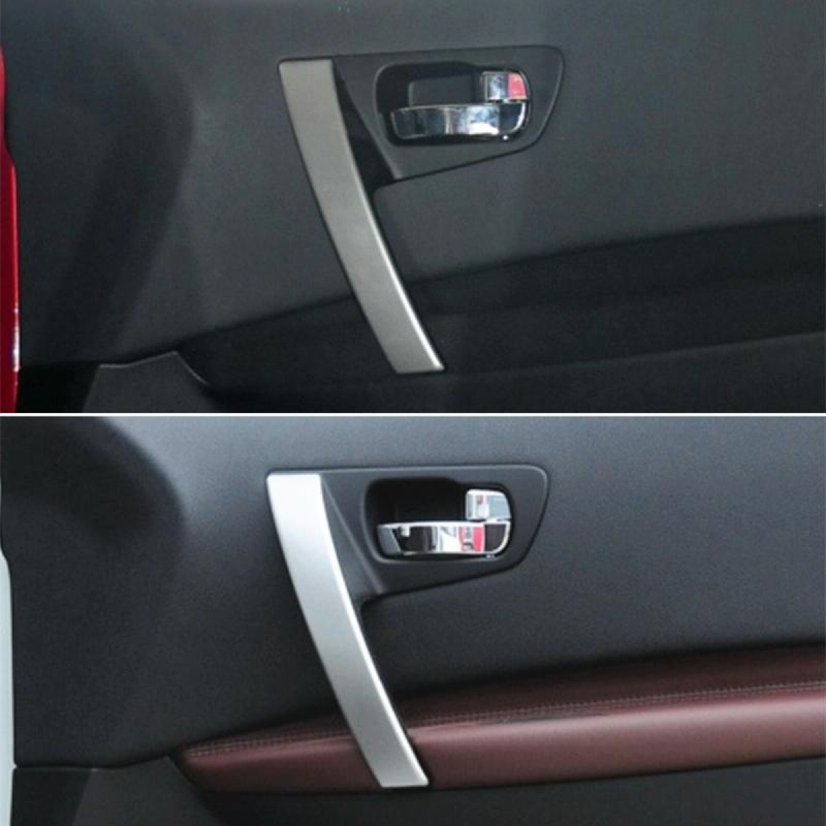 For Nissan Qashqai Left-Drive Car Door Inside Handle Cover, Type:Cover Right(Black)
