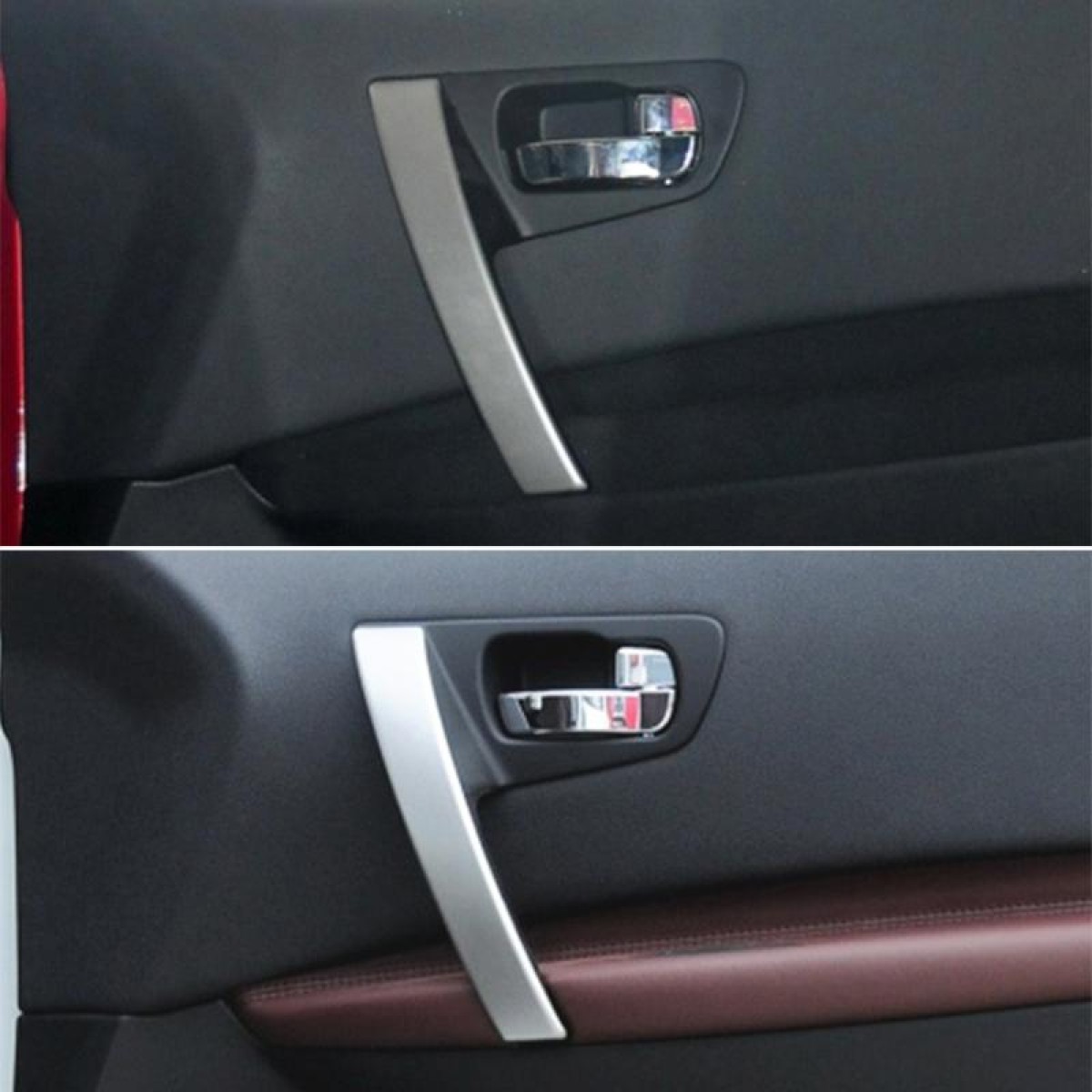 For Nissan Qashqai Left-Drive Car Door Inside Handle Base Bracket, Type:Base Right(Carbon Fiber)