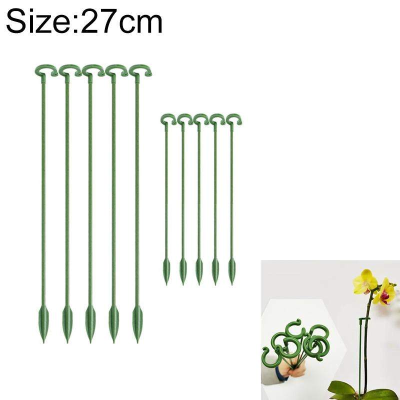 10pcs Plant Potted Flower Shape Support Rod Fixed Anti-lodging Leaf Guard Frame, Size:27cm