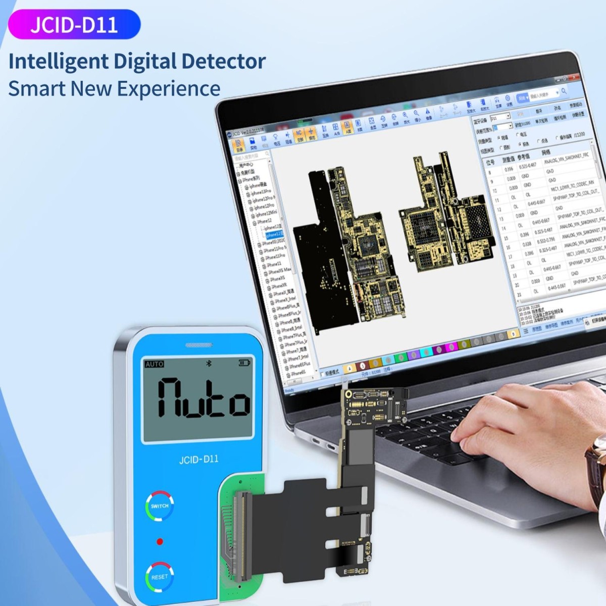 JCID D11 Multifunctional PCB Intelligent Digital Detector