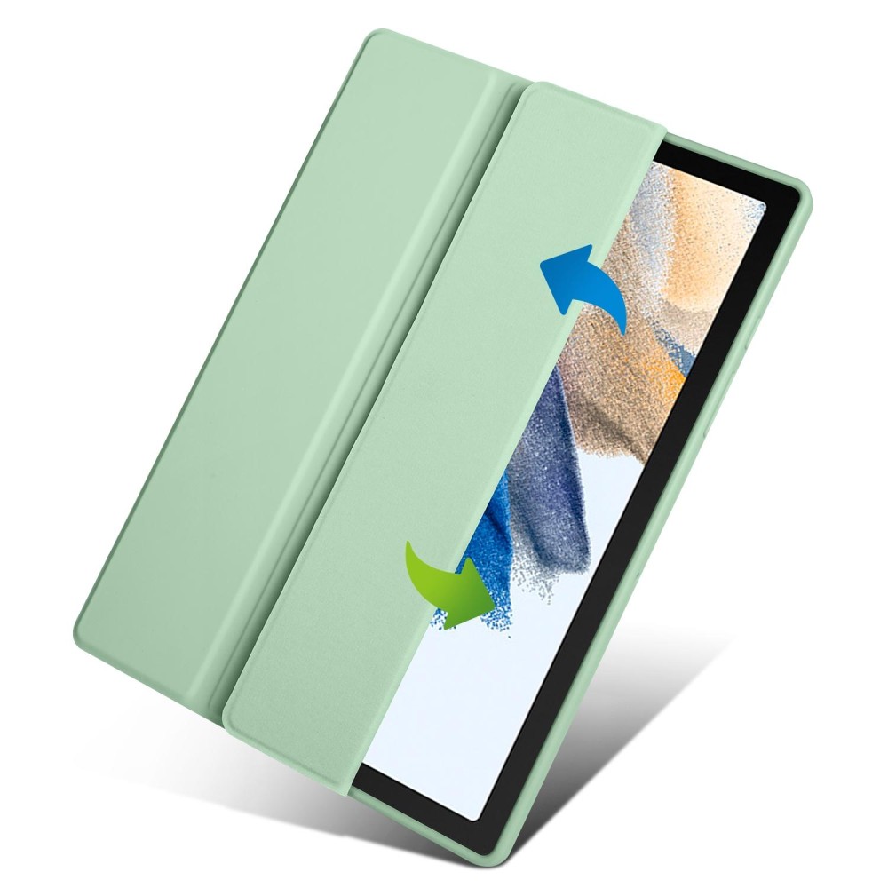 For Samsung Galaxy Tab A8 3-folding Acrylic Smart Leather Tablet Case(Green)