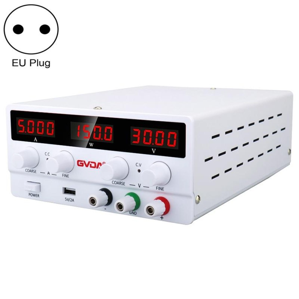 GVDA  SPS-H605 60V-5A Adjustable Voltage Regulator, Specification:EU Plug(White)