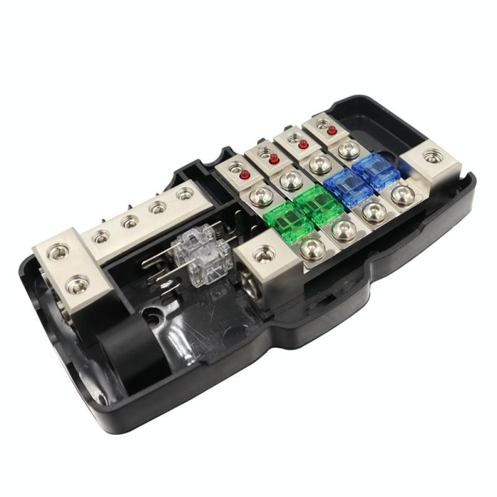 CP-0721 Orvac 0-4 GA 4 Circuit HD Fuse Power Distribution Block Ground Buss with LED Indicator