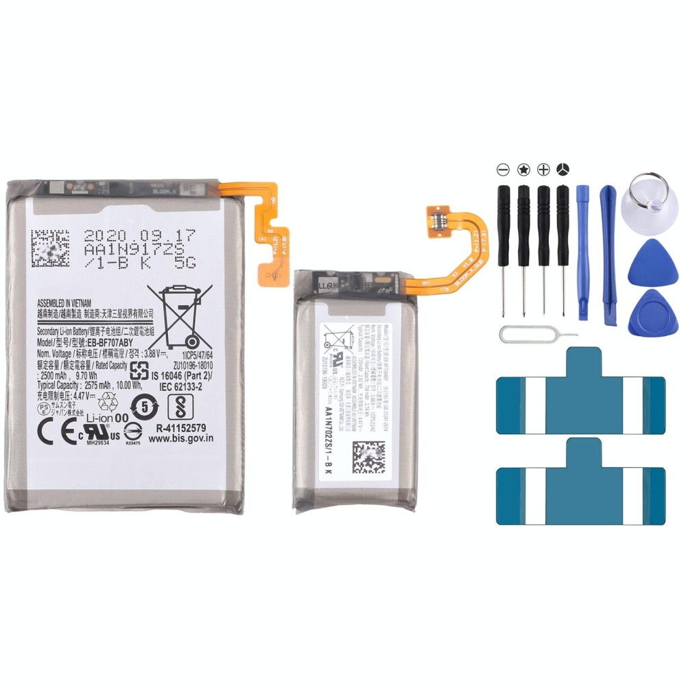 EB-BF707ABY EB-BF708ABY 1 Pair 2575mAh 725mAh Battery Replacement For Samsung Galaxy Z Flip 5G