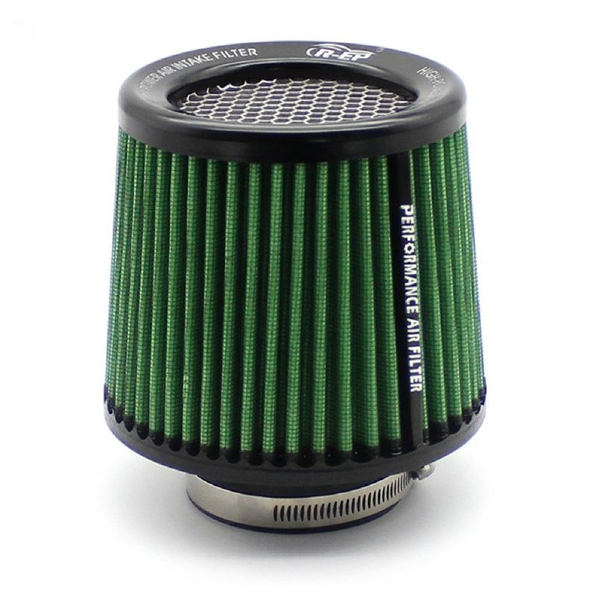 XH-UN077-079 Car High Flow Cold Cone Engine Air Intake Filter, Size:63mm(Green)