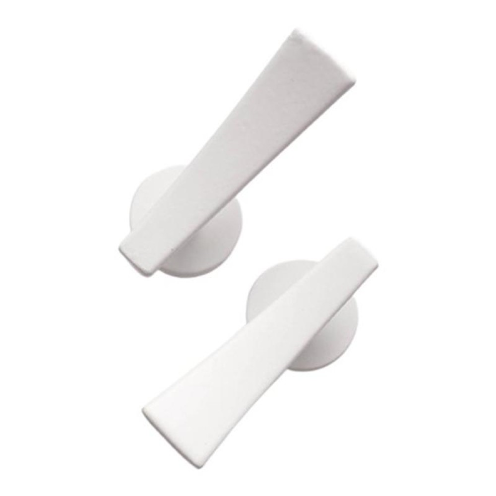 1pair Thickened Flat Hook Door Handle Hook Free Punch Free Installation Curtain Wall Hook(White)