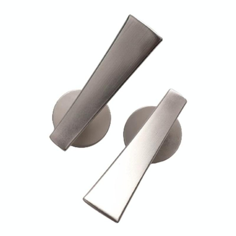 1pair Thickened Flat Hook Door Handle Hook Free Punch Free Installation Curtain Wall Hook(Silver)