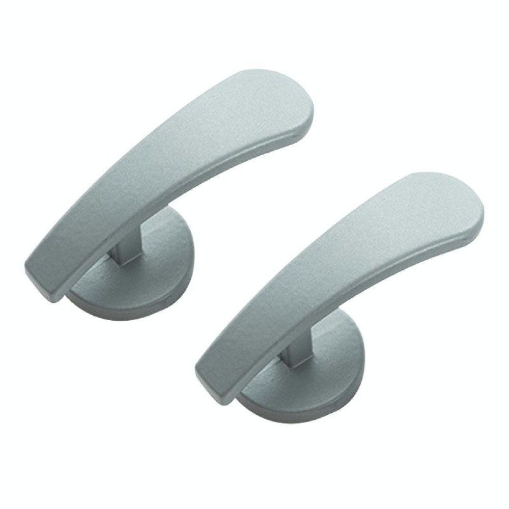 1pair Thickened Curved Hook Flat Hook Door Handle Hook Free Punch Free Installation Curtain Wall Hook(Grey)