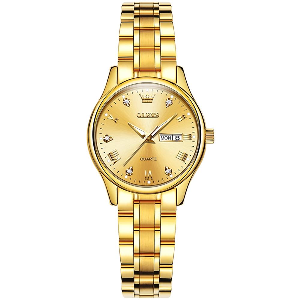 OLEVS 5563 Women Luminous Waterproof Quartz Watch(Gold)